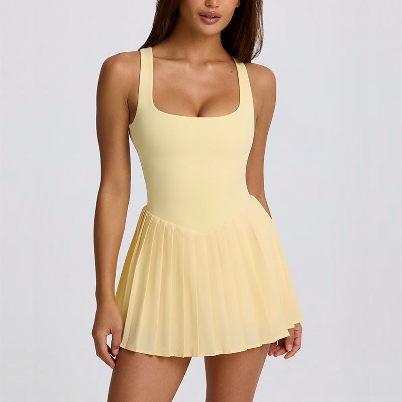 Breathable quick-drying sports running anti-exposure tennis skirt