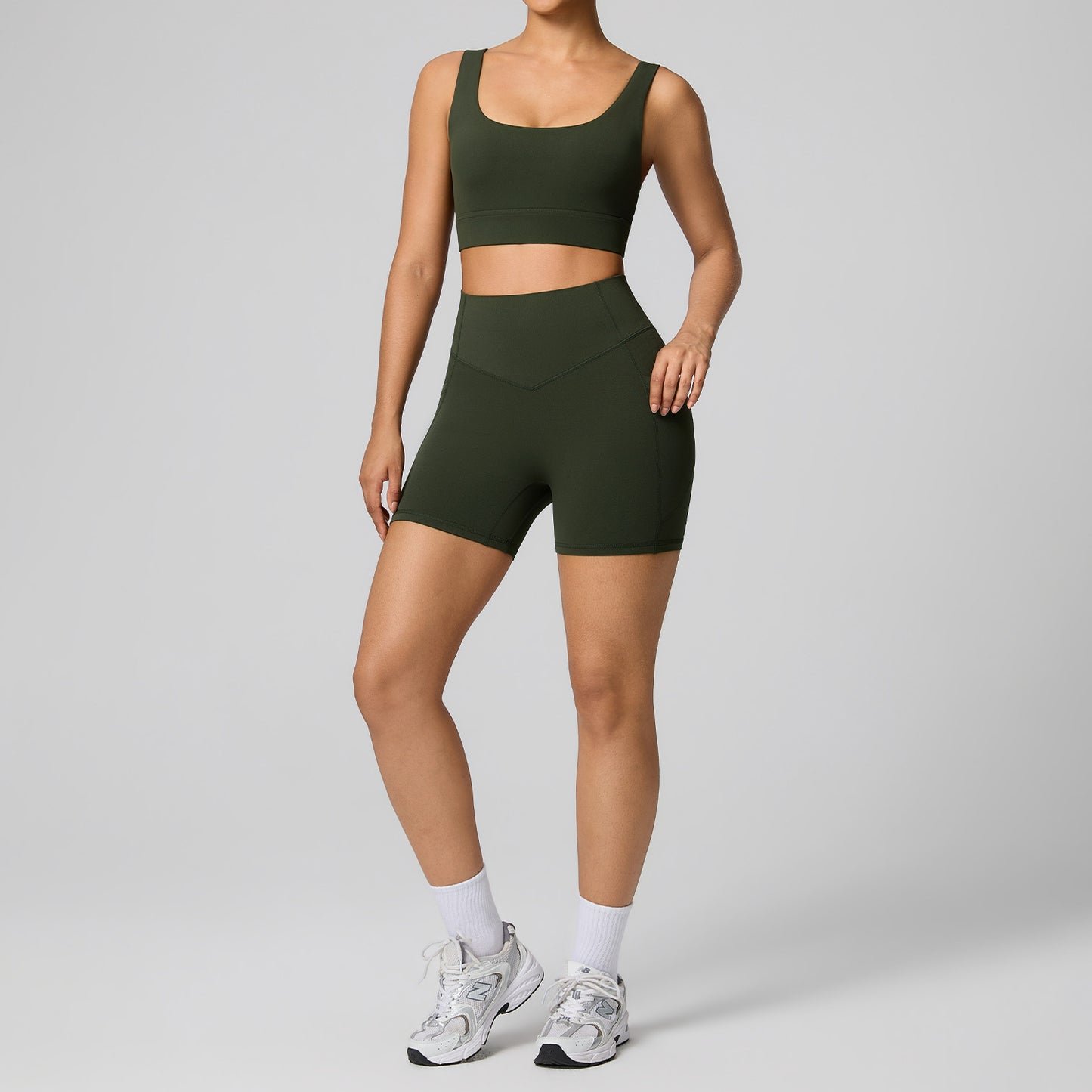 Women's High-Waisted Abdominal Shaping Fitness Suit Set