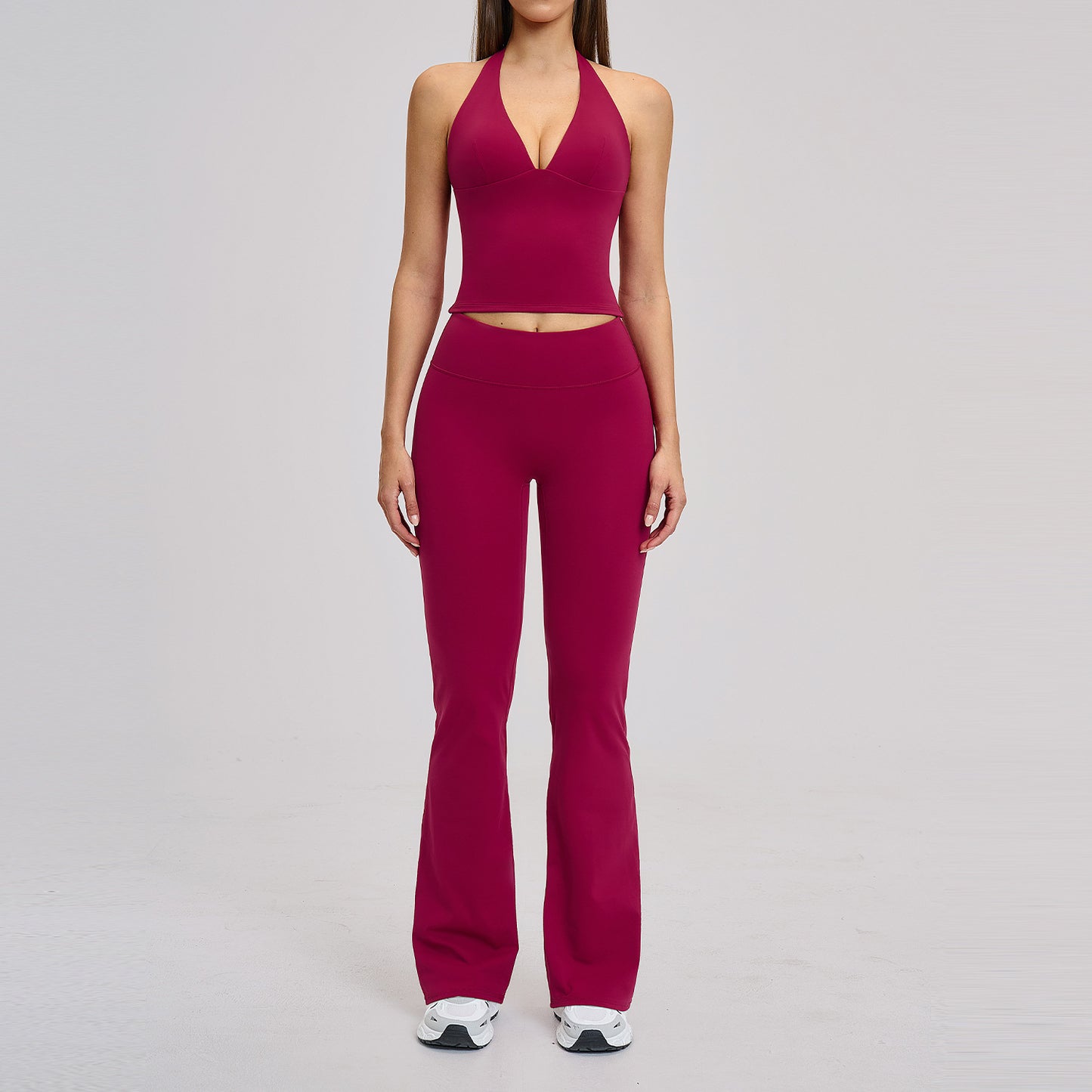 Sports running fitness suit, neck hanging yoga suit with beautiful back