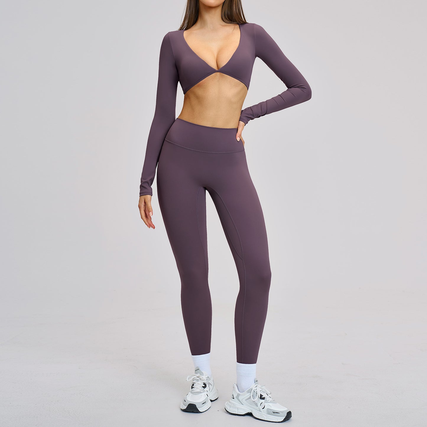 Brushed Micro Flare Yoga Set Sports Running Fitness Suit Halter Beauty Back Yoga Wear