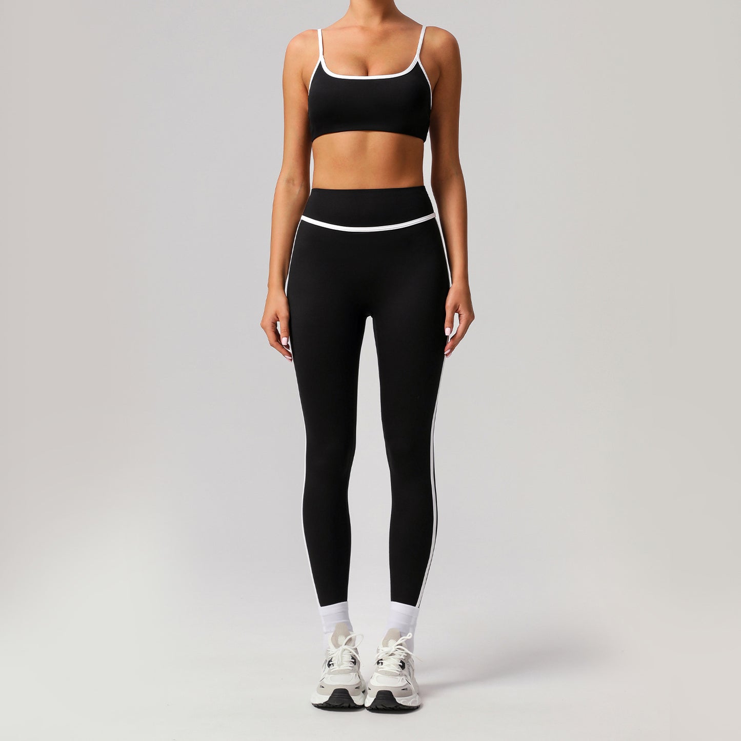 Women's soft quick-drying bras with high waist leggings suit