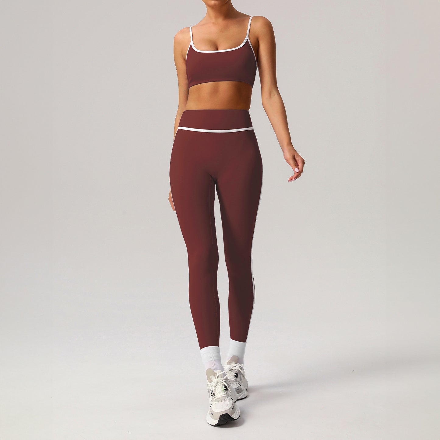 Women's soft quick-drying bras with high waist leggings suit