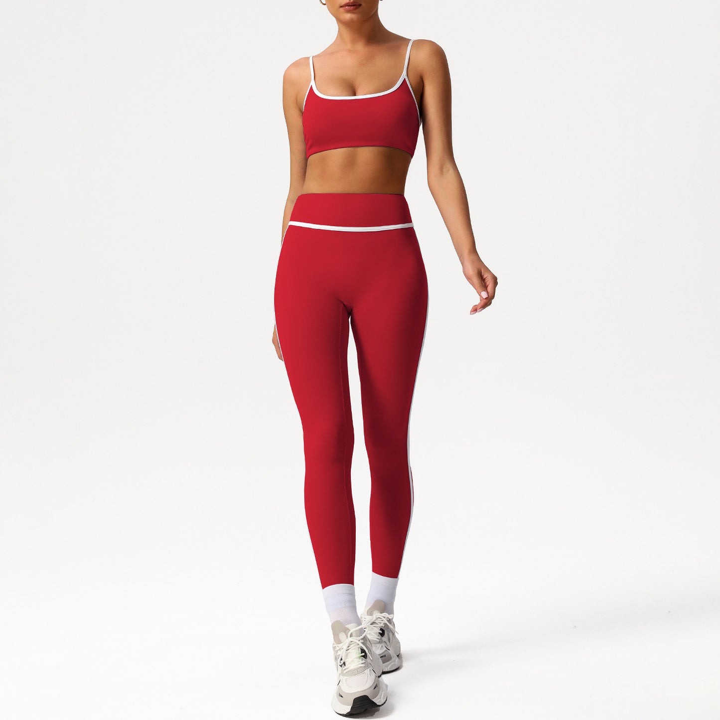 Women's soft quick-drying bras with high waist leggings suit