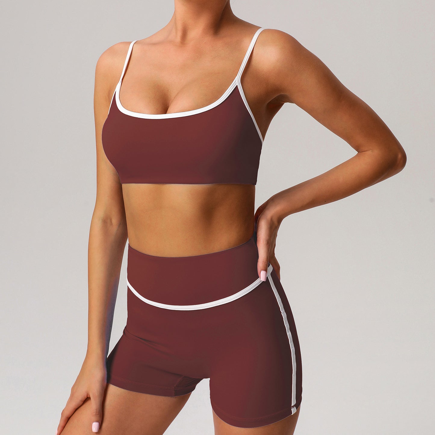 Women's wholesale quick-drying bras shorts fitness suit