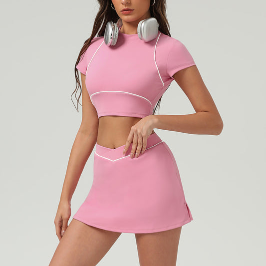 Women's soft quick-drying skirts fitness suit