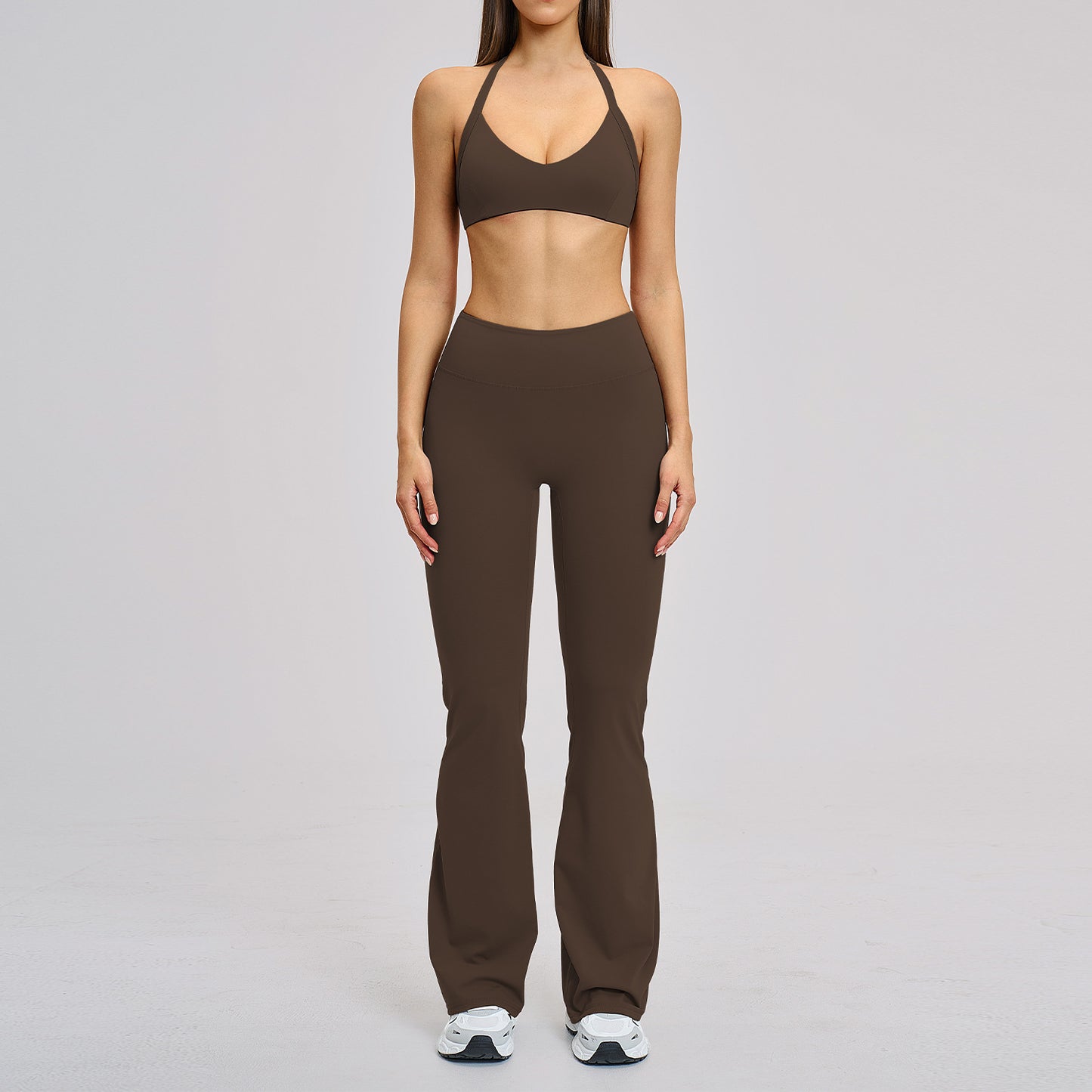 Halter Neck Backless Yoga Sports Running Fitness Set