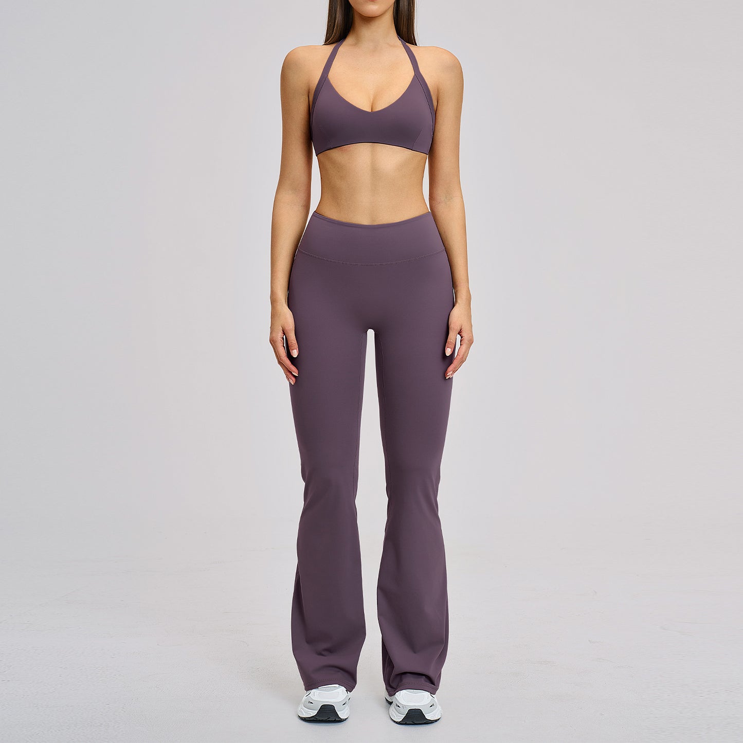 Halter Neck Backless Yoga Sports Running Fitness Set