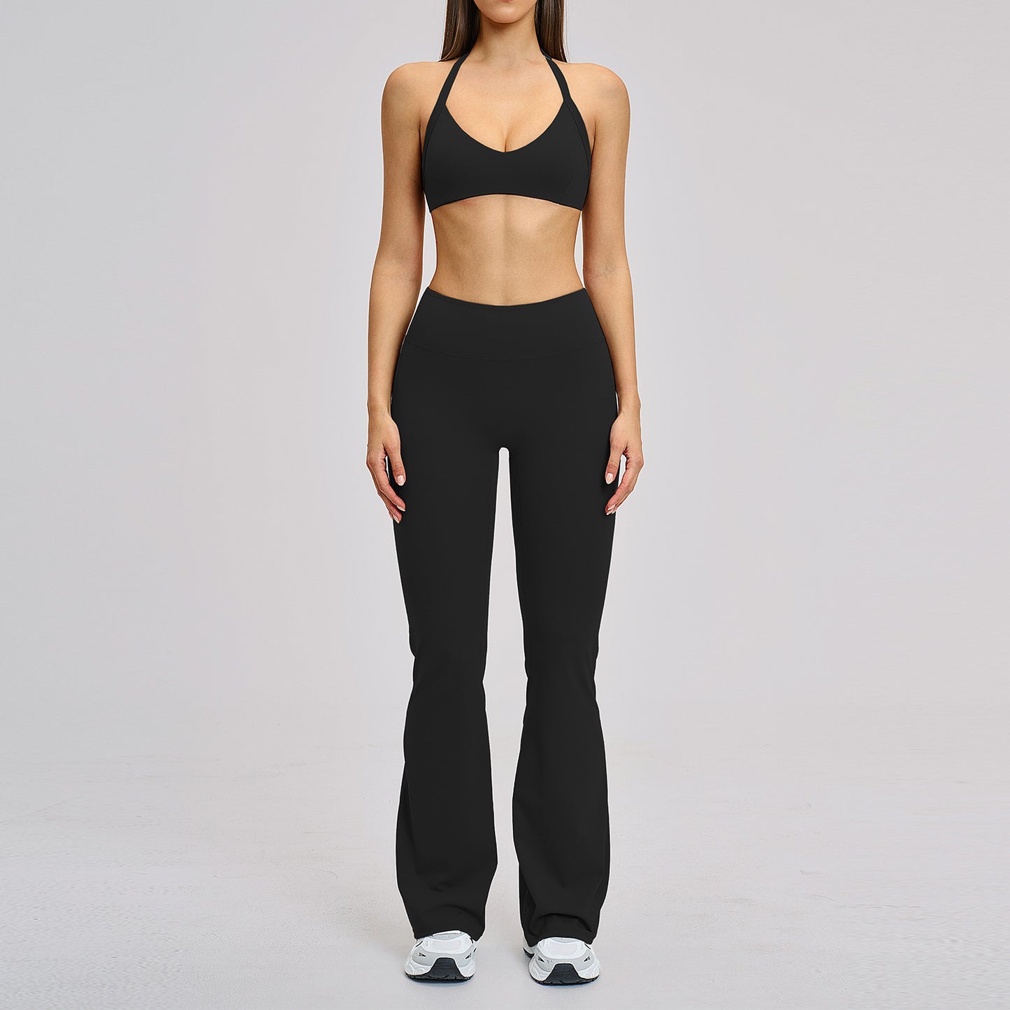 Halter Neck Backless Yoga Sports Running Fitness Set