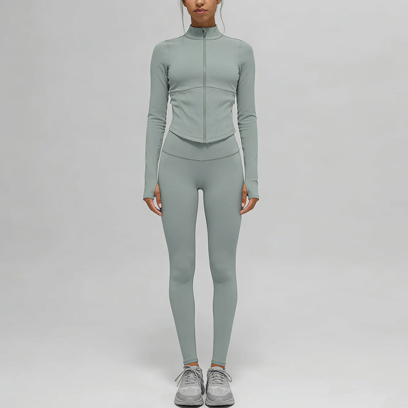 New Quick-Drying Yoga Wear Long-Sleeve Sports Yoga Set