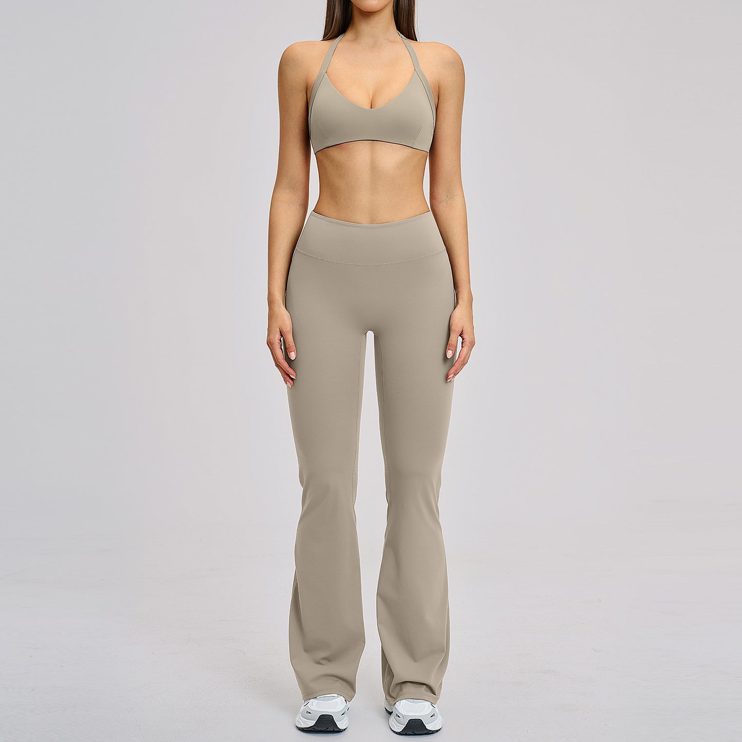 Halter Neck Backless Yoga Sports Running Fitness Set