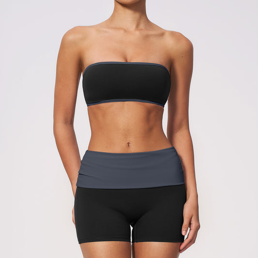 Women's new Tube top and shorts set