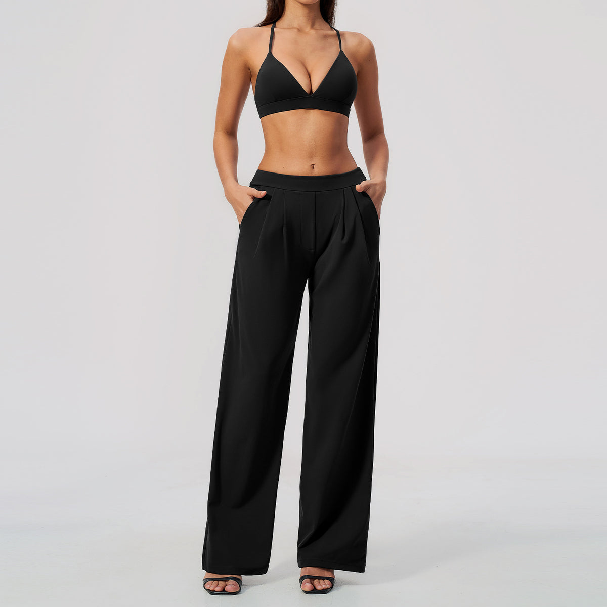 Wholesale New Cross Back Bras with pants fitness Yoga Set for women