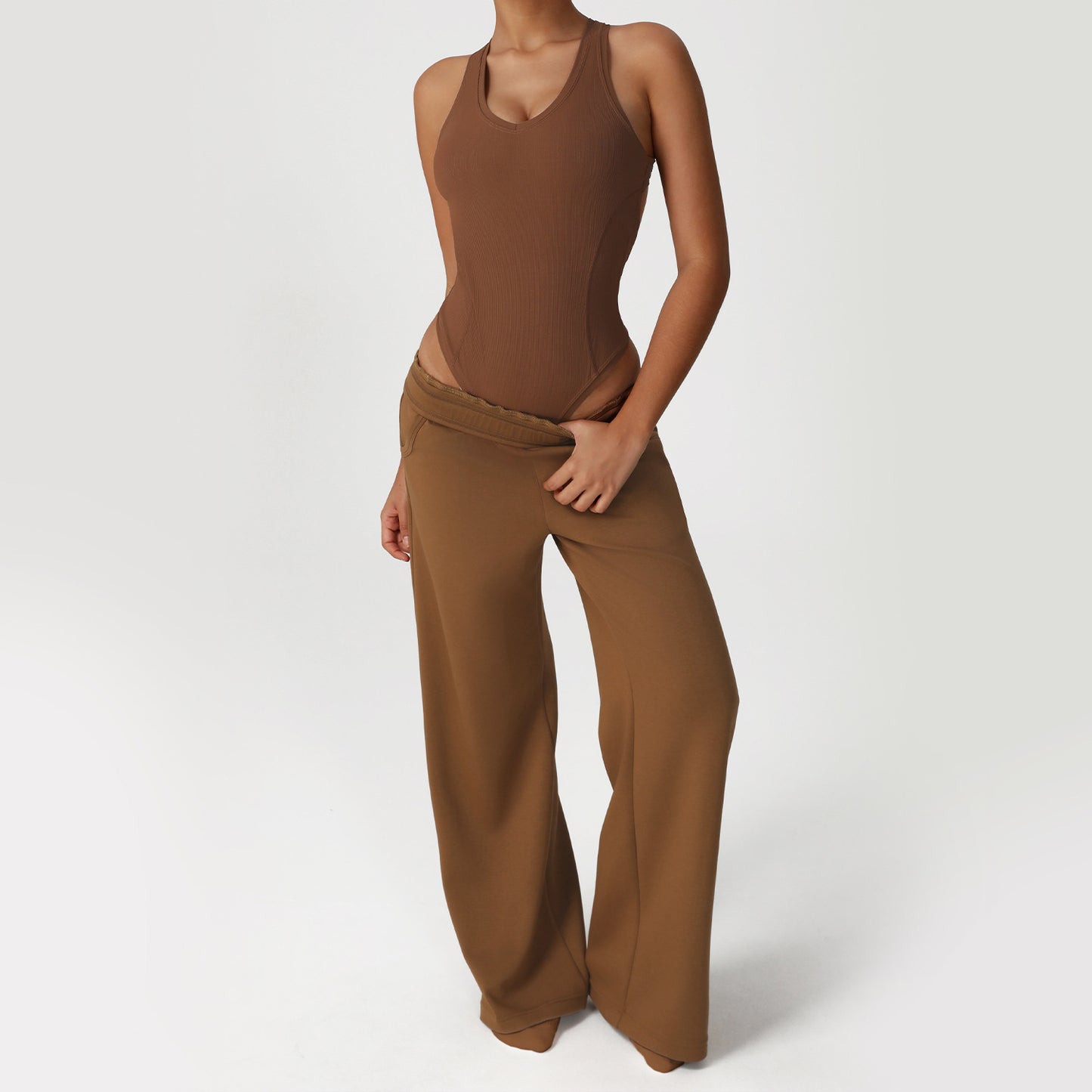 Women's sexy conjoined bras with pant yoga set