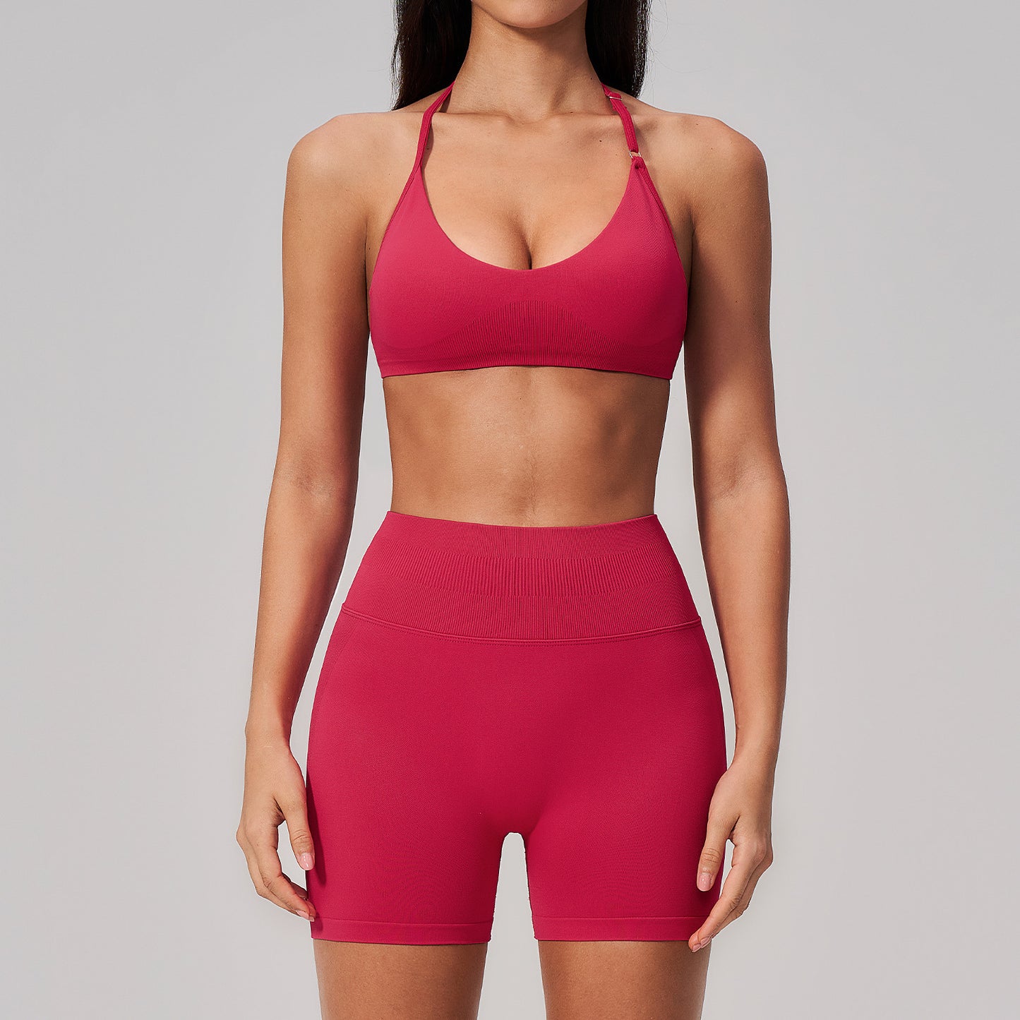 Women's Seamless yoga bras suit set Quick-drying running yoga shorts