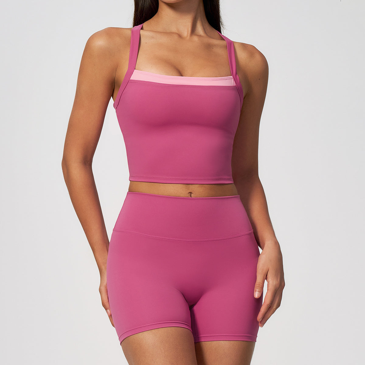 Hot-selling sports bras with quick-drying shorts yoga set
