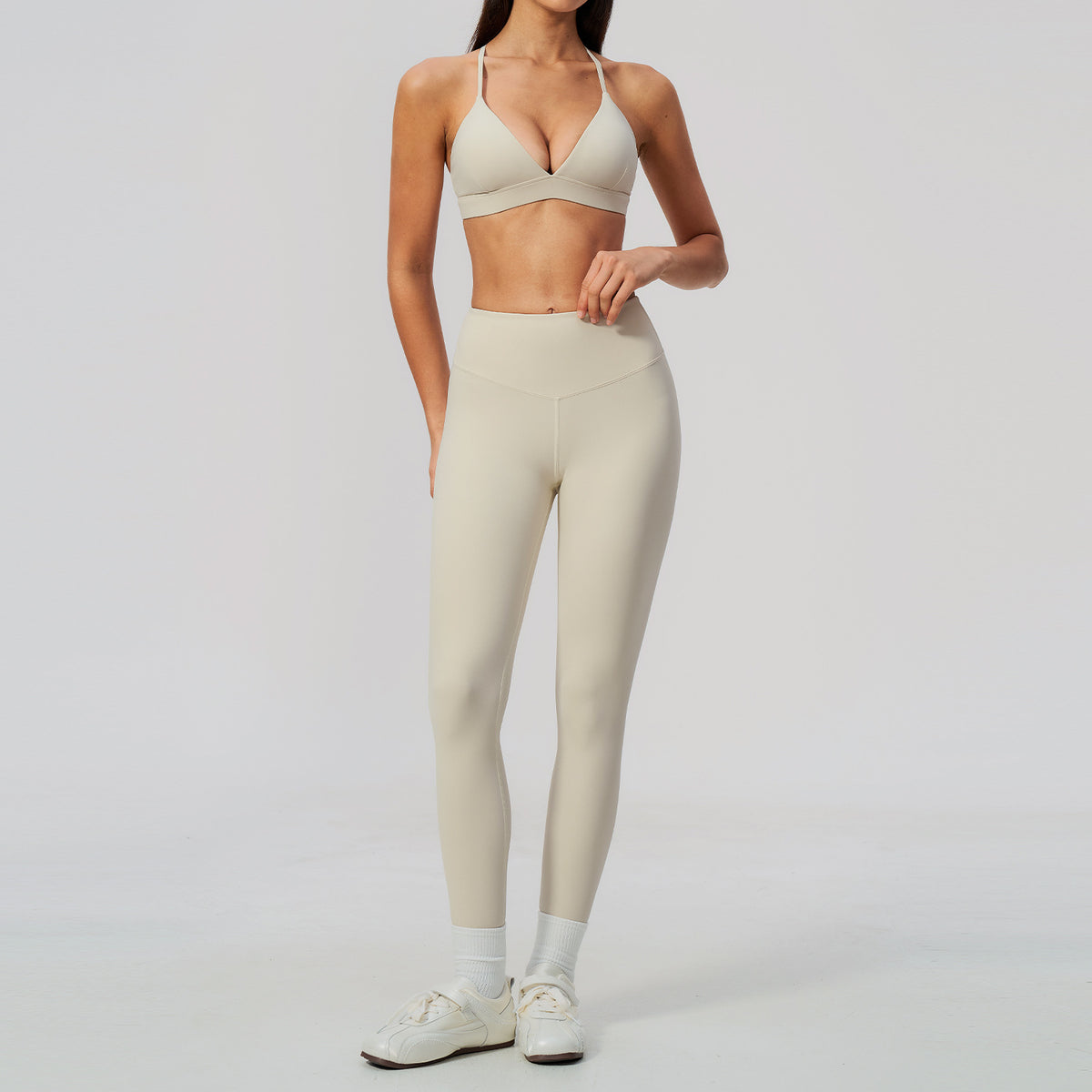 Women's wholesale quick-drying bras with slim-fit leggings yoga suit