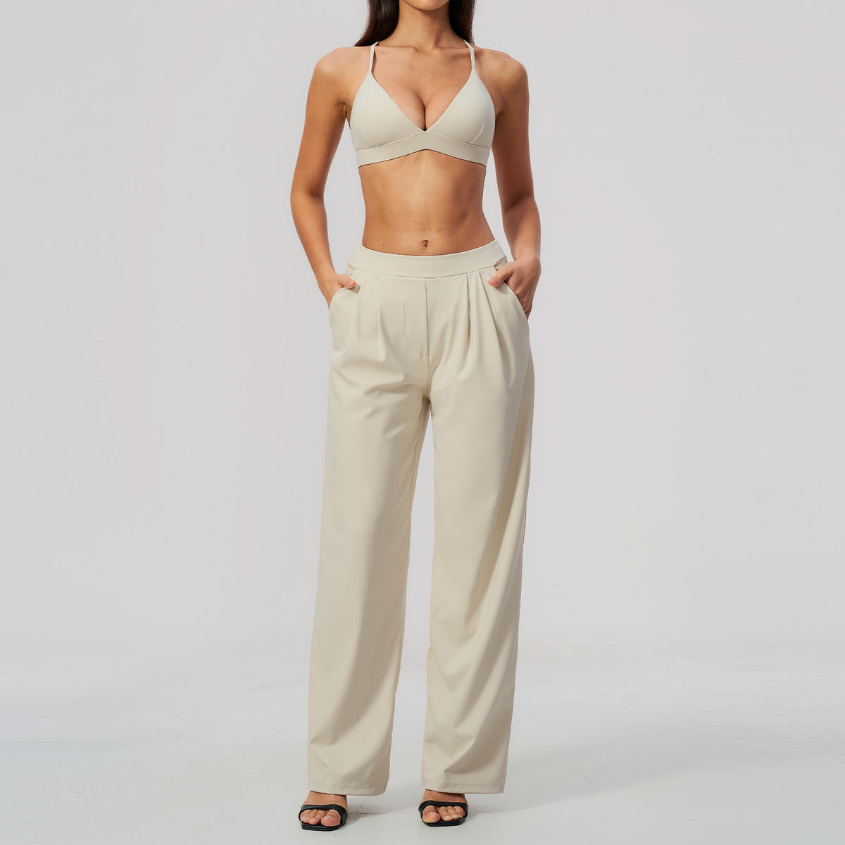 Wholesale New Cross Back Bras with pants fitness Yoga Set for women