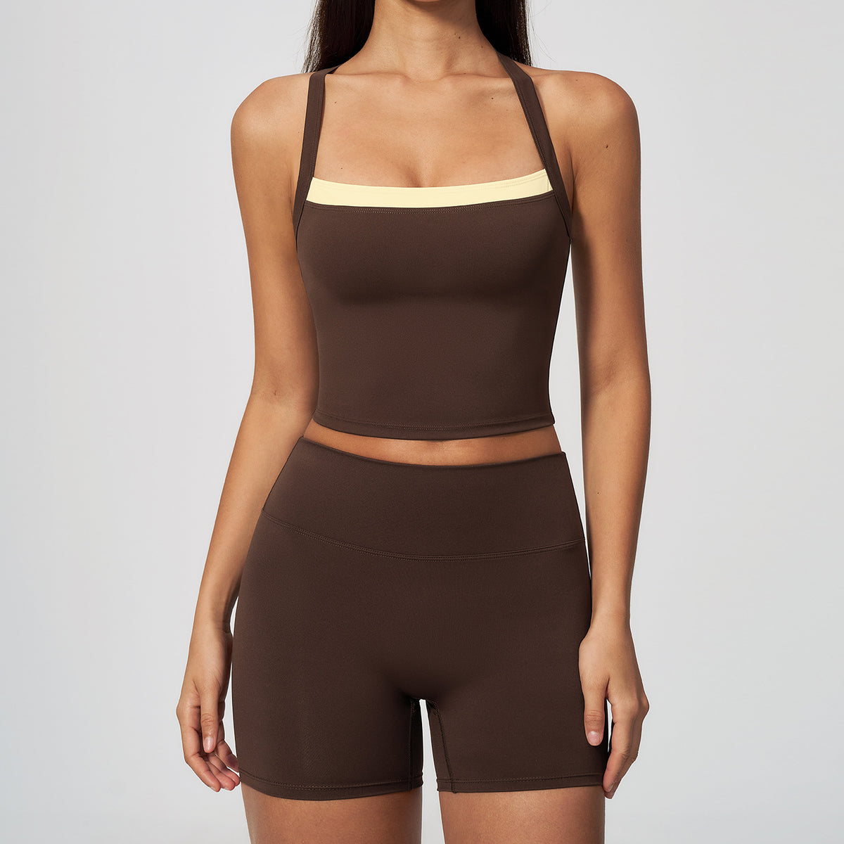 Hot-selling sports bras with quick-drying shorts yoga set
