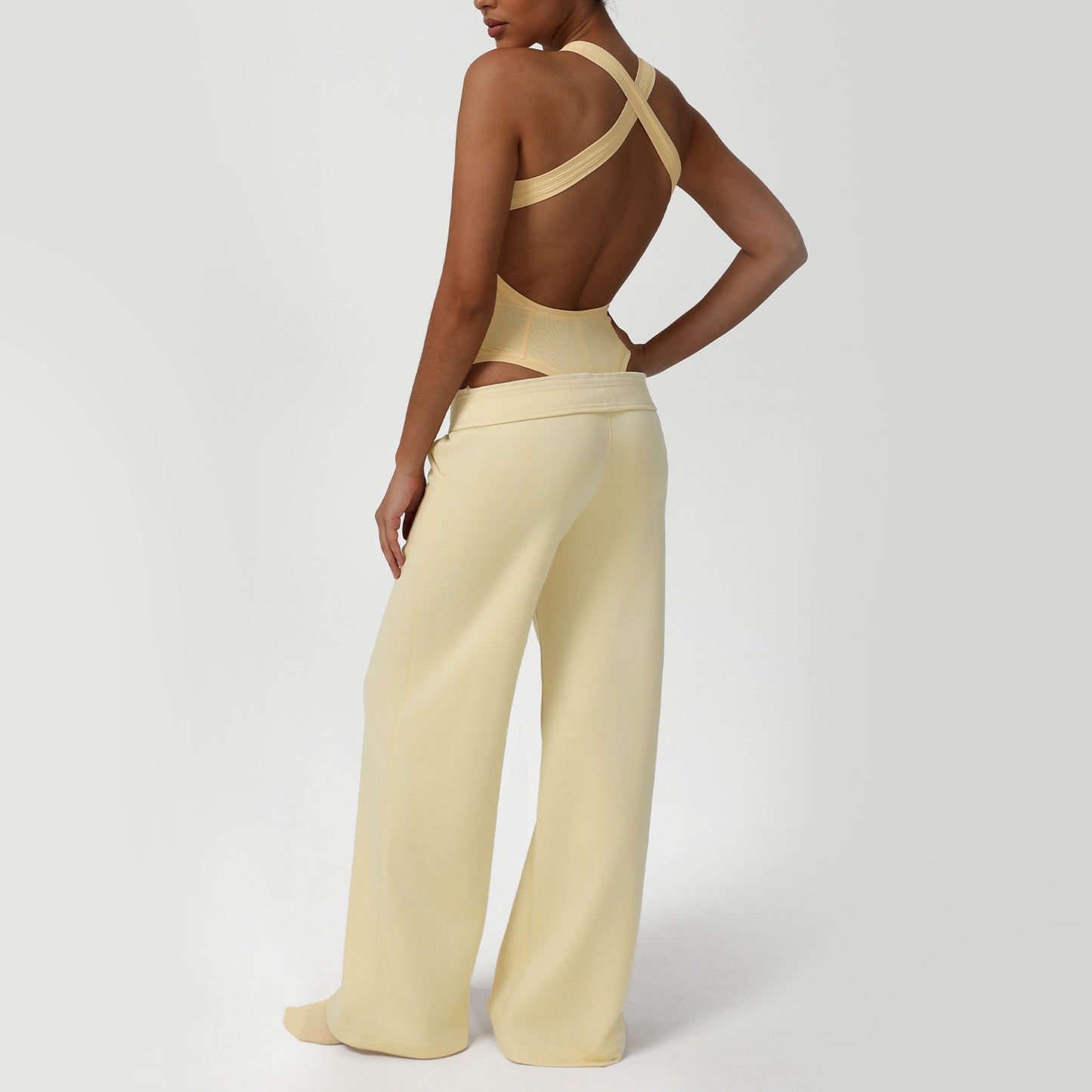 Women's sexy conjoined bras with pant yoga set
