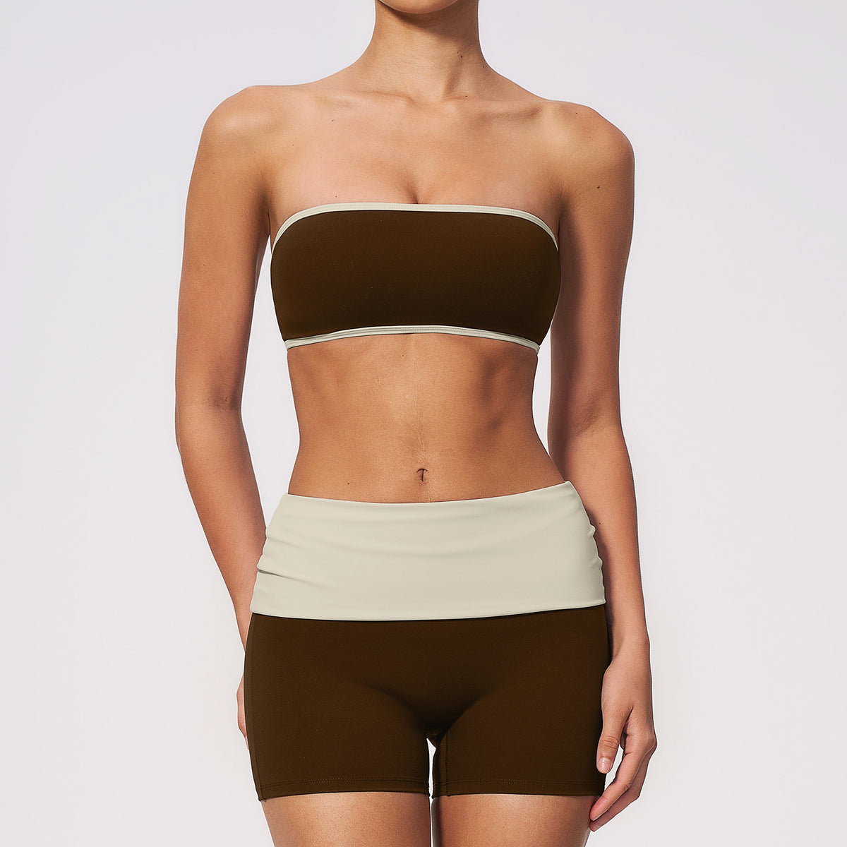 Women's new Tube top and shorts set