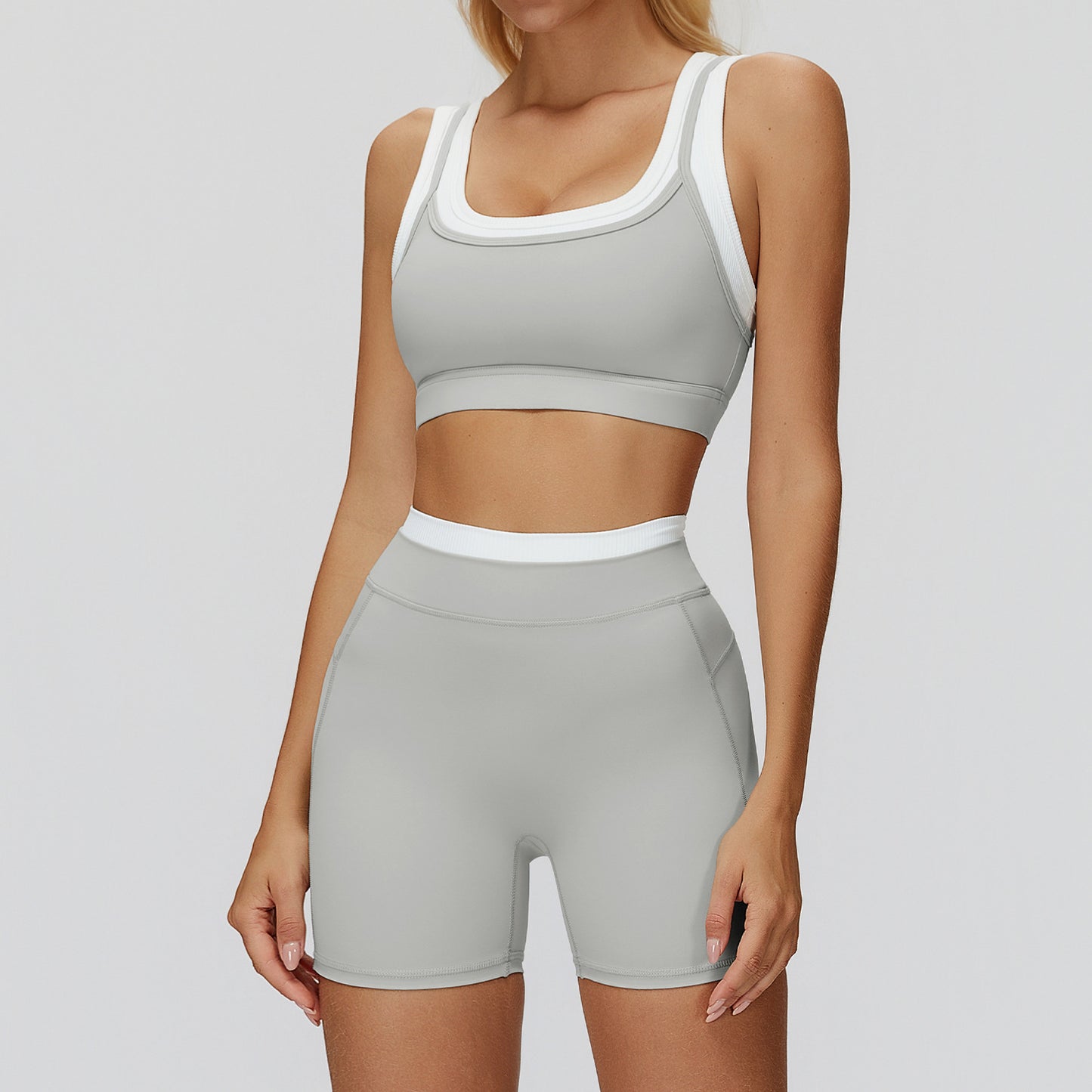 Women's soft quick-drying bars with shorts yoga suit