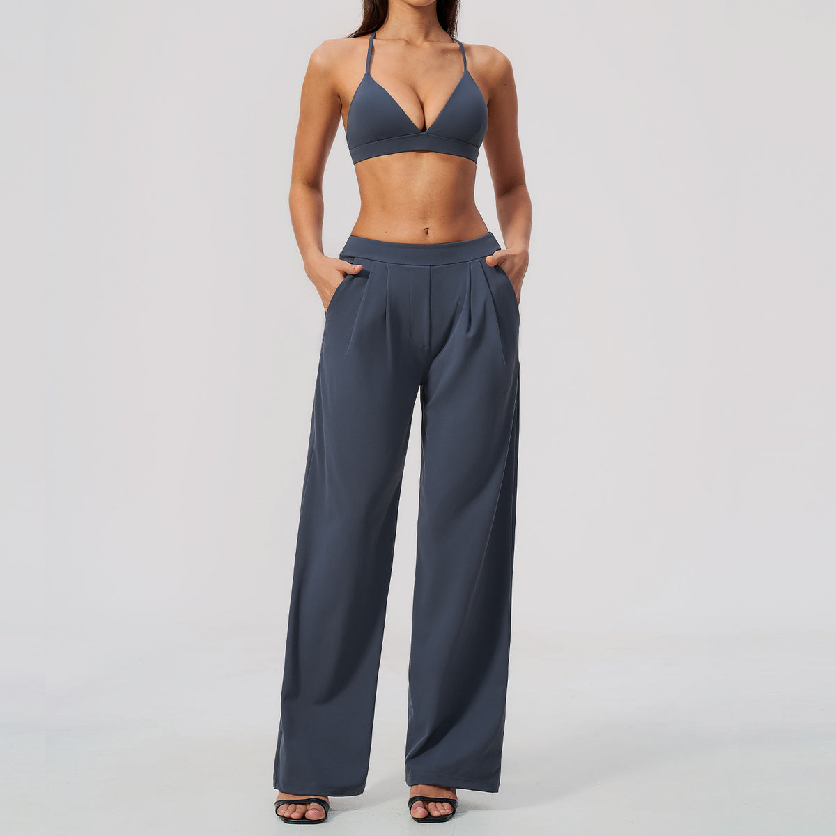 Wholesale New Cross Back Bras with pants fitness Yoga Set for women