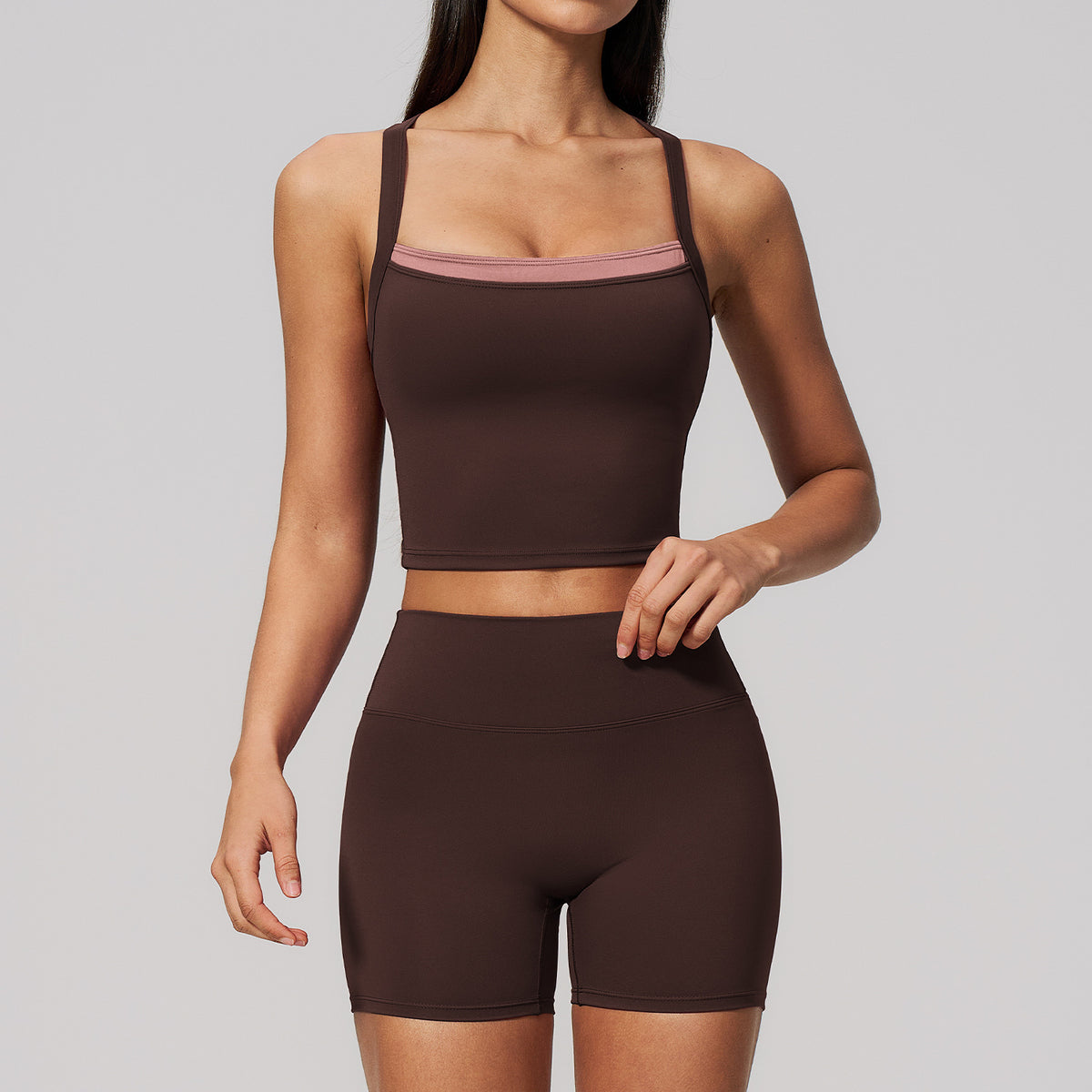 Hot-selling sports bras with quick-drying shorts yoga set