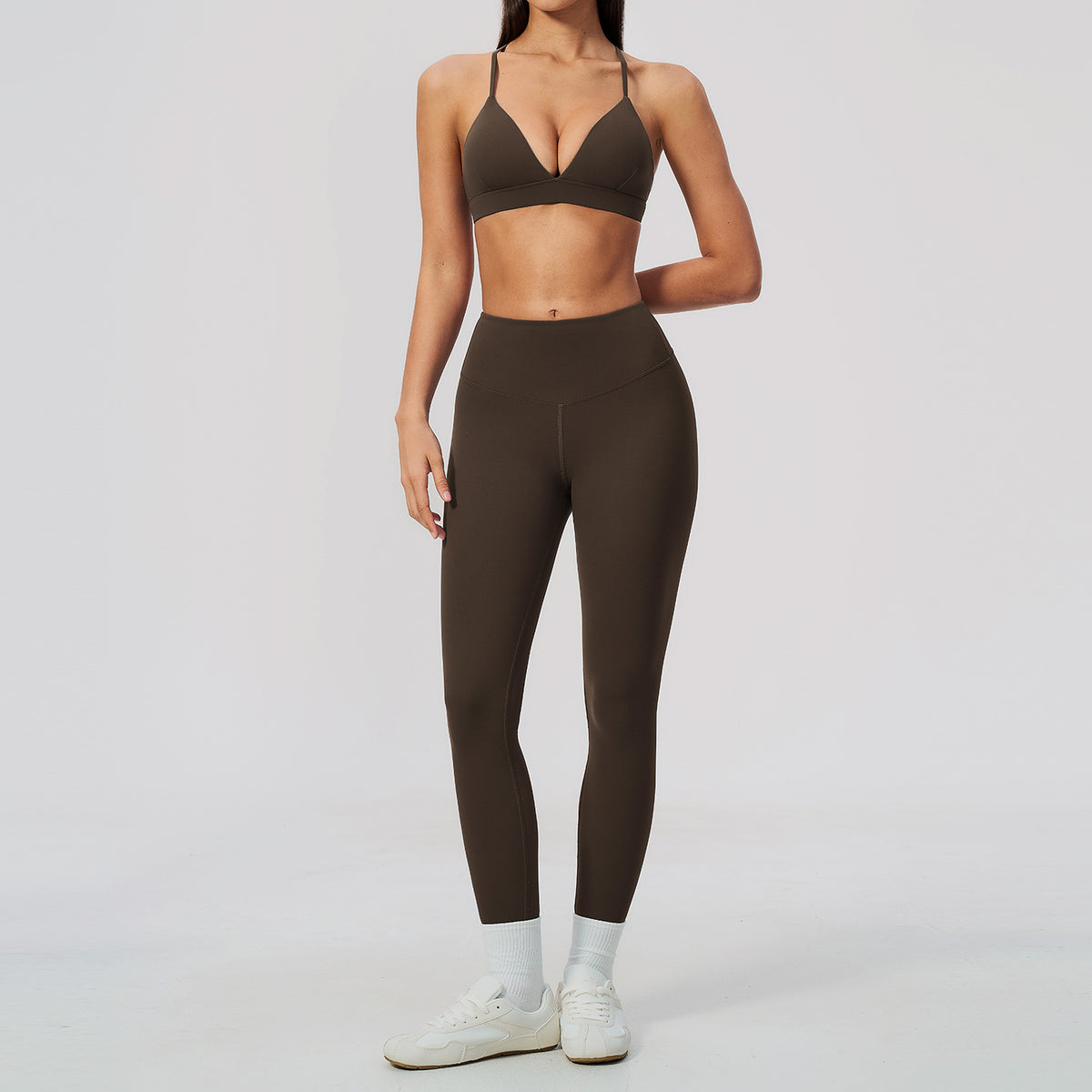 Women's wholesale quick-drying bras with slim-fit leggings yoga suit
