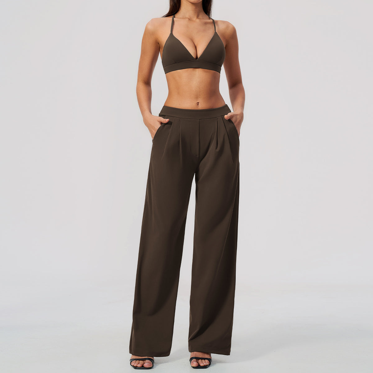 Wholesale New Cross Back Bras with pants fitness Yoga Set for women