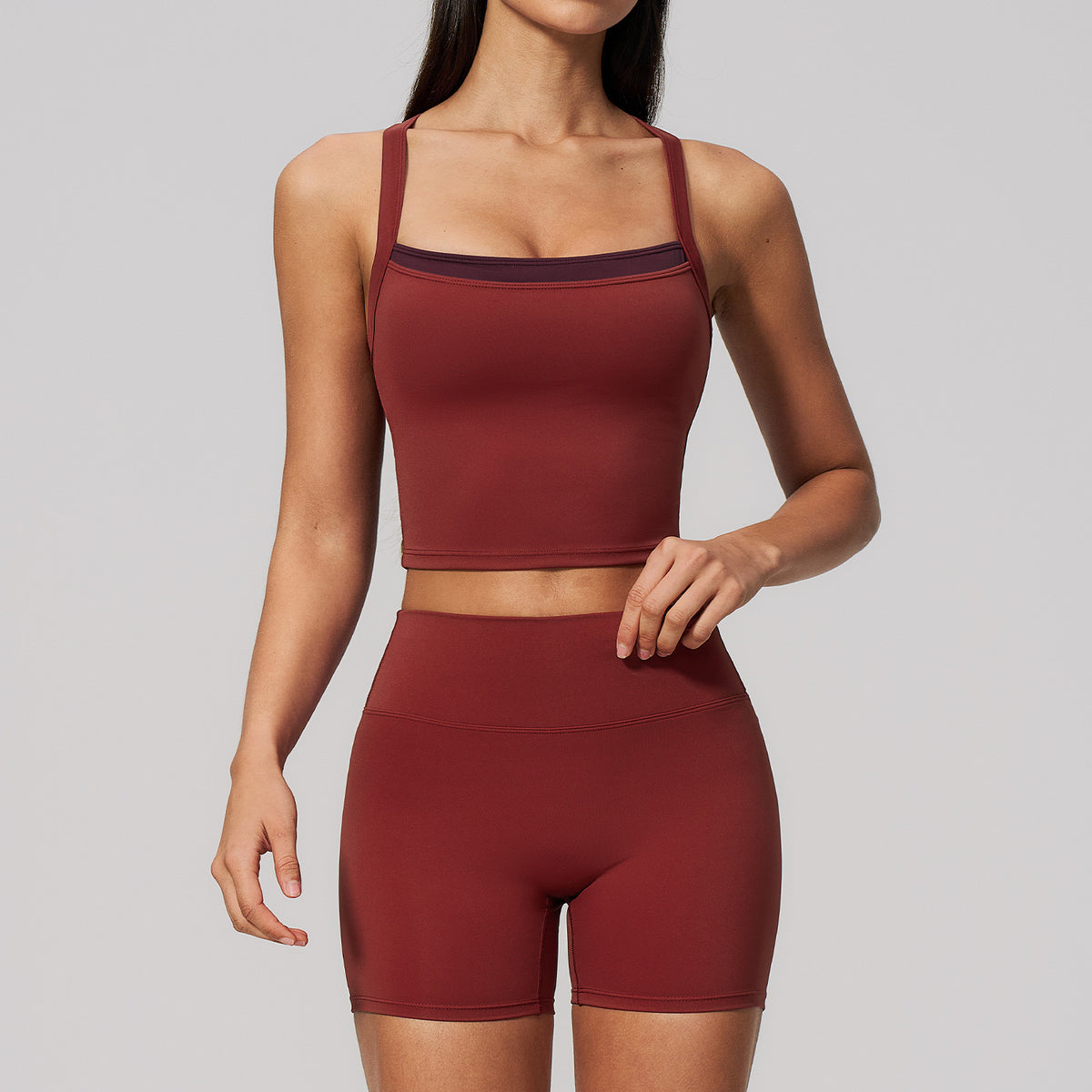 Hot-selling sports bras with quick-drying shorts yoga set