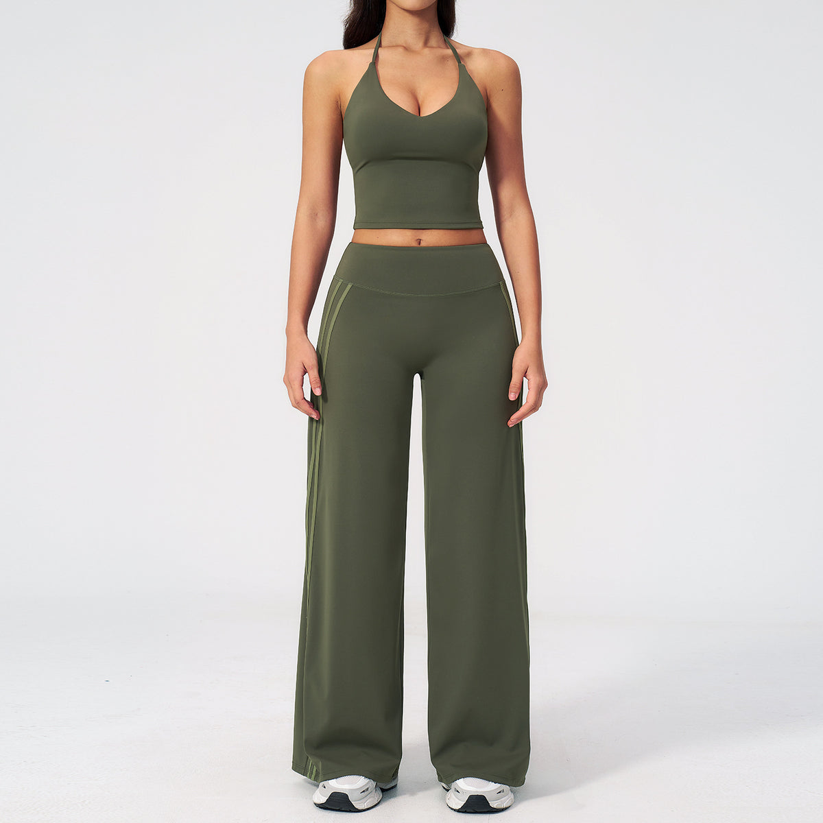 V-neck yoga outfit for women quick-drying running yoga set