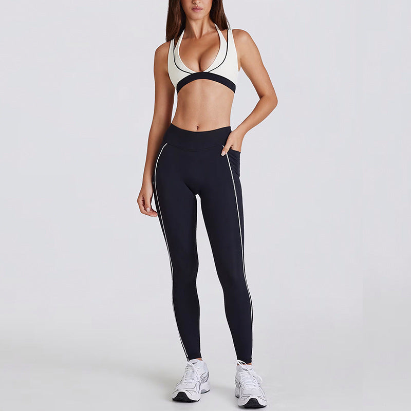 Sexy new fashion bras with leggings yoga set