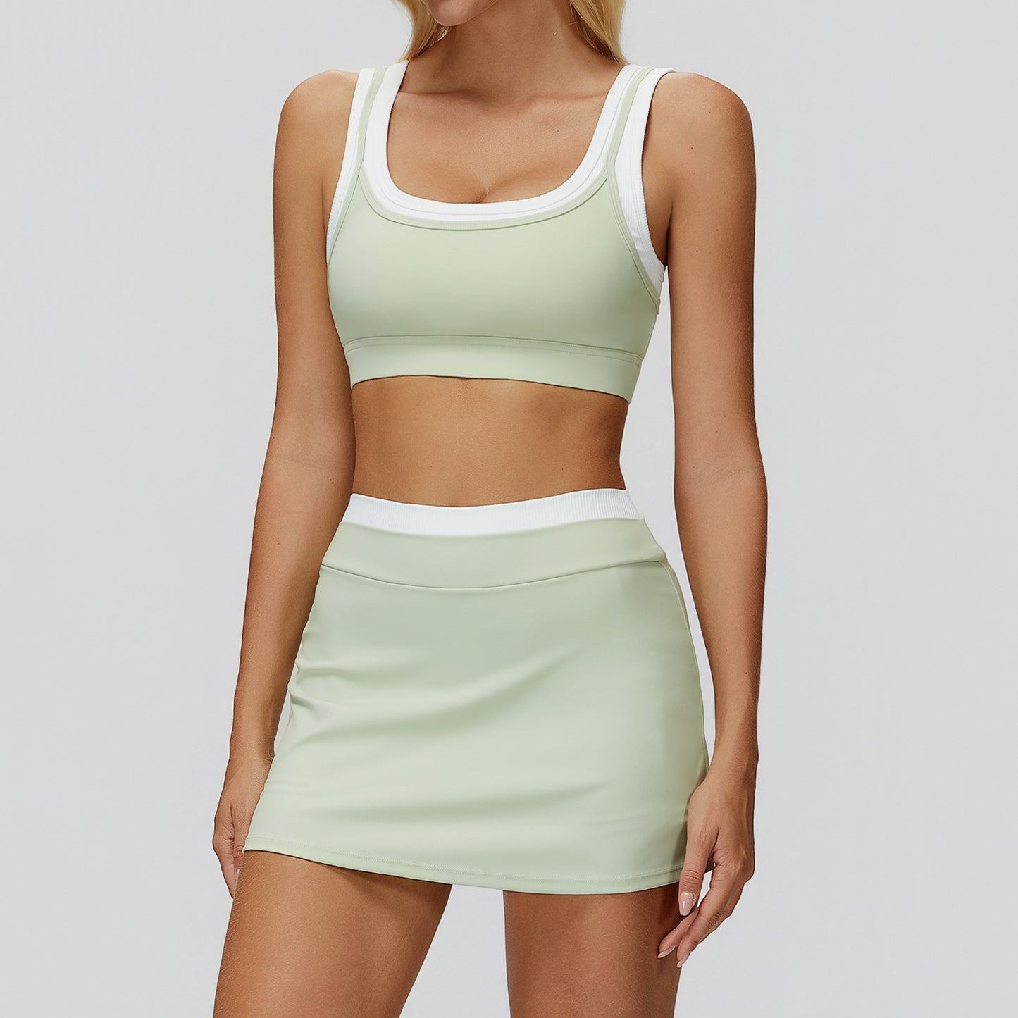 Women's soft quick-drying bars with skirt yoga suit
