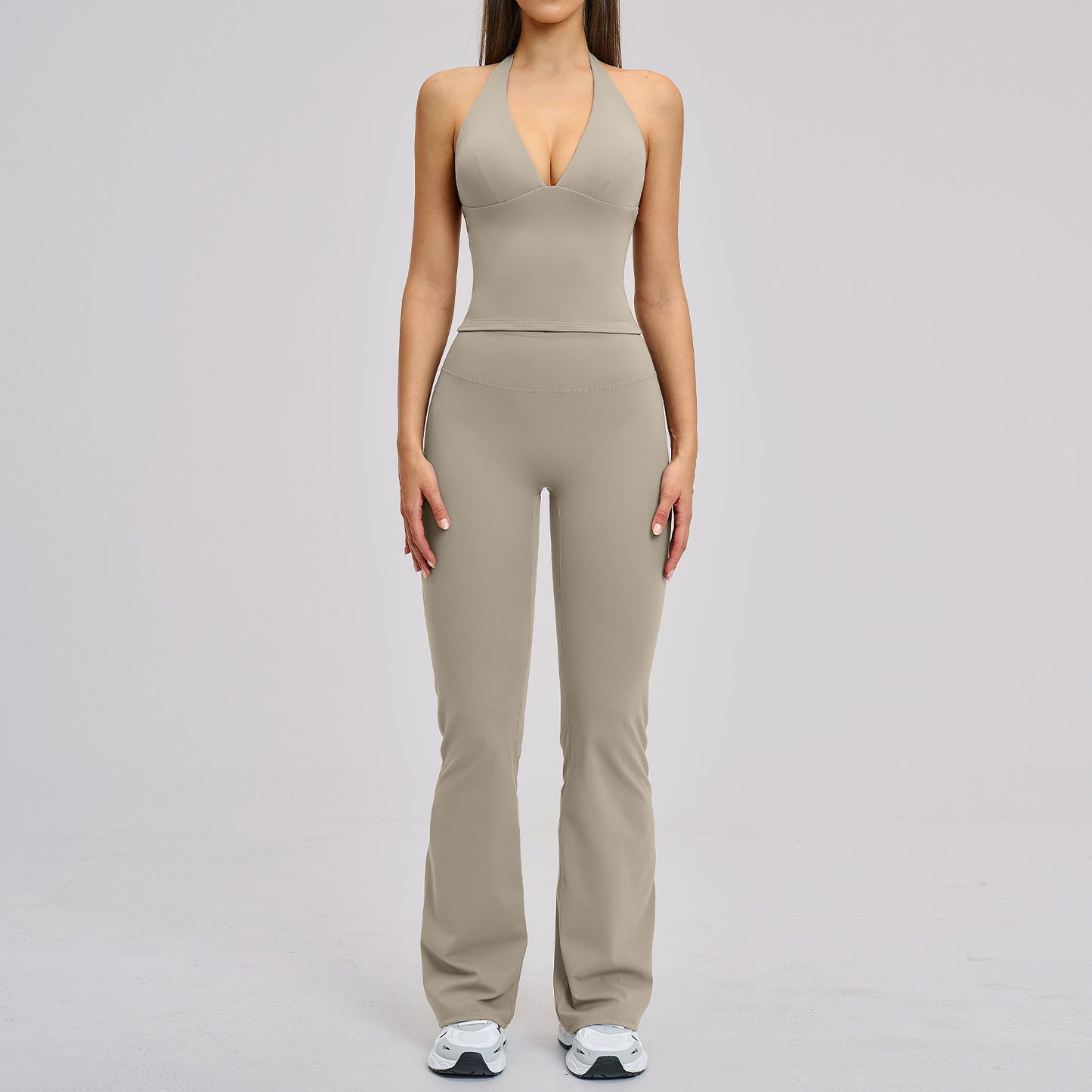 Sports running fitness suit, neck hanging yoga suit with beautiful back