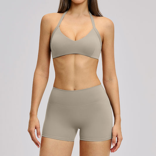 Neck-worn backless yoga workout running fitness set