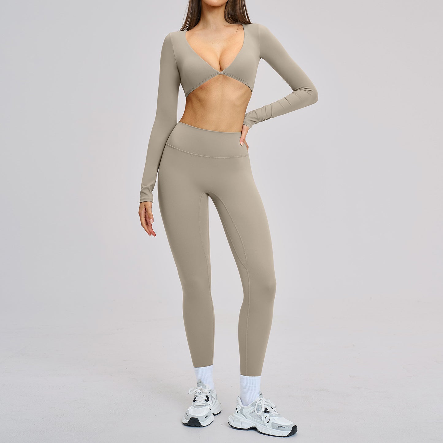 Sports running fitness suit, neck hanging yoga suit with beautiful back