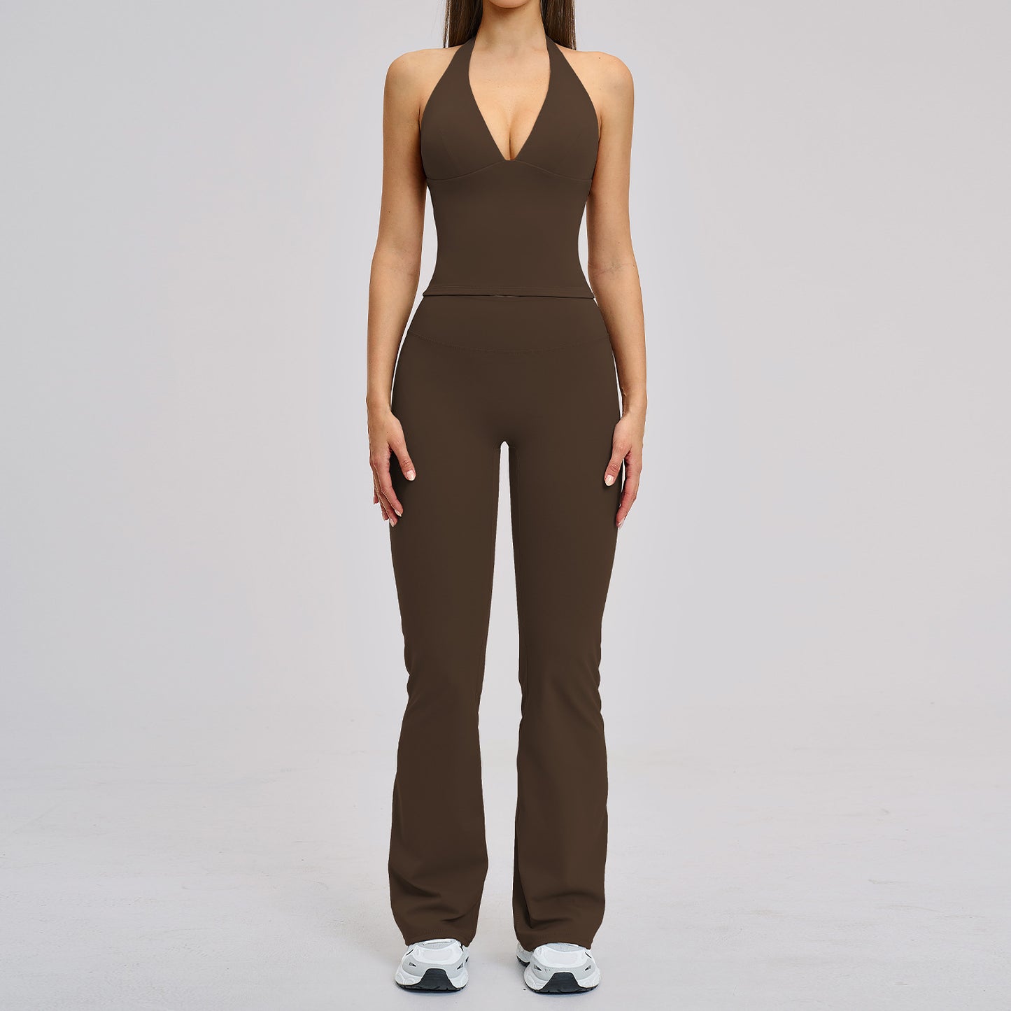 Sports running fitness suit, neck hanging yoga suit with beautiful back