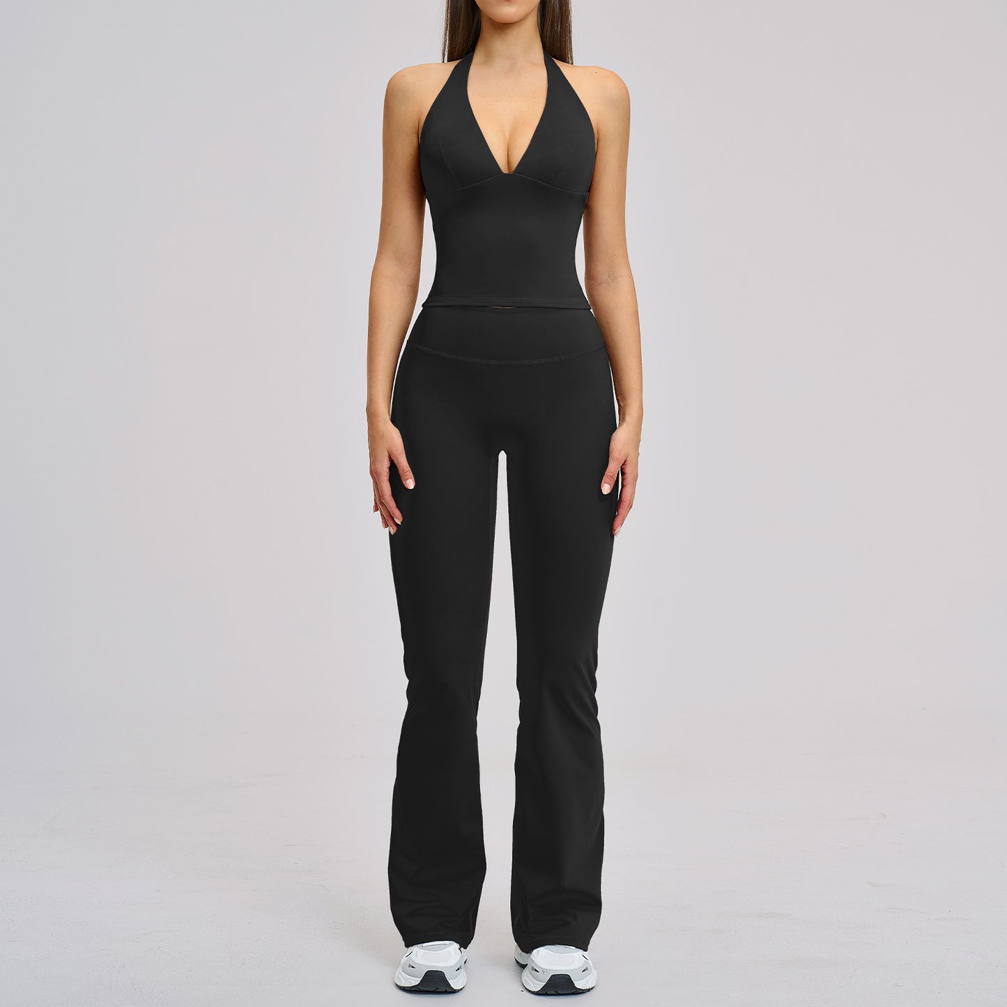 Sports running fitness suit, neck hanging yoga suit with beautiful back