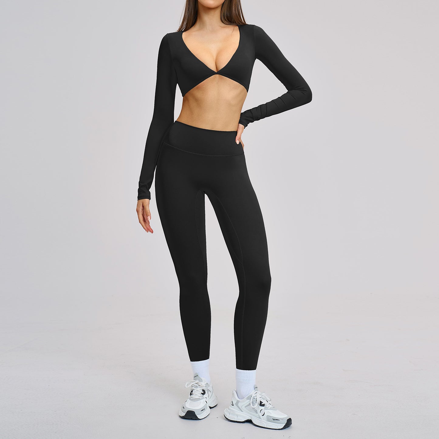 Sports running fitness suit, neck hanging yoga suit with beautiful back